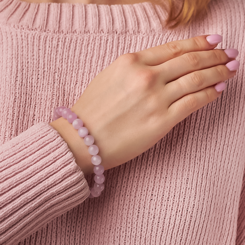 Браслет кунцит Бразилия 10&nbsp;мм 16&nbsp;см