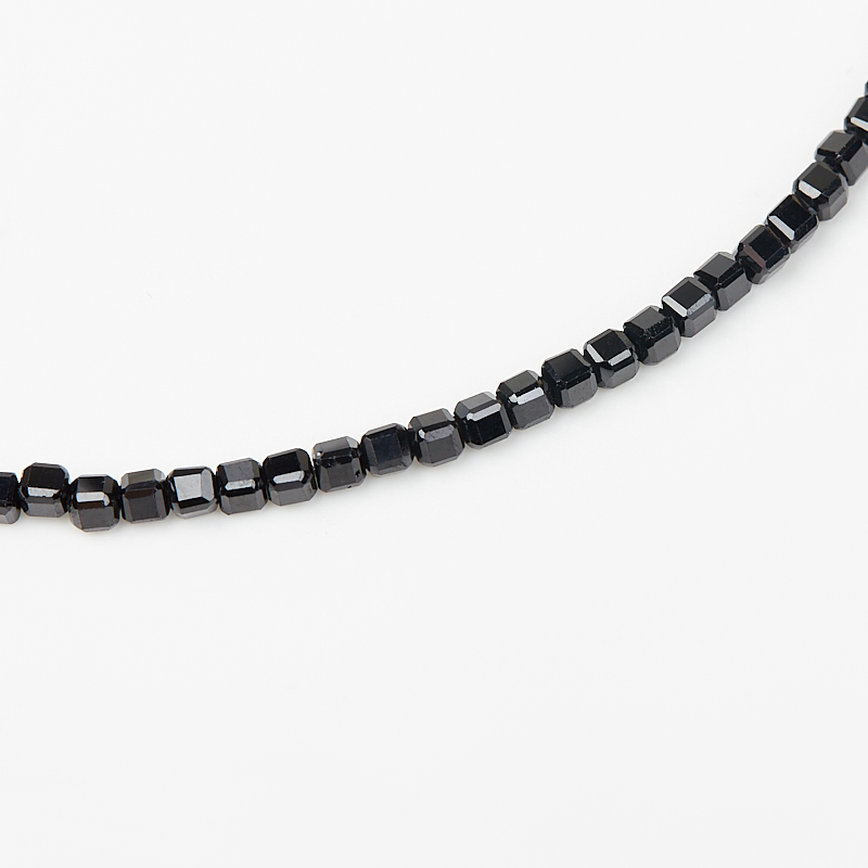 Чокер шпинель Шри Ланка черная огранка 40&nbsp;см (+7&nbsp;см) (сталь хир.)