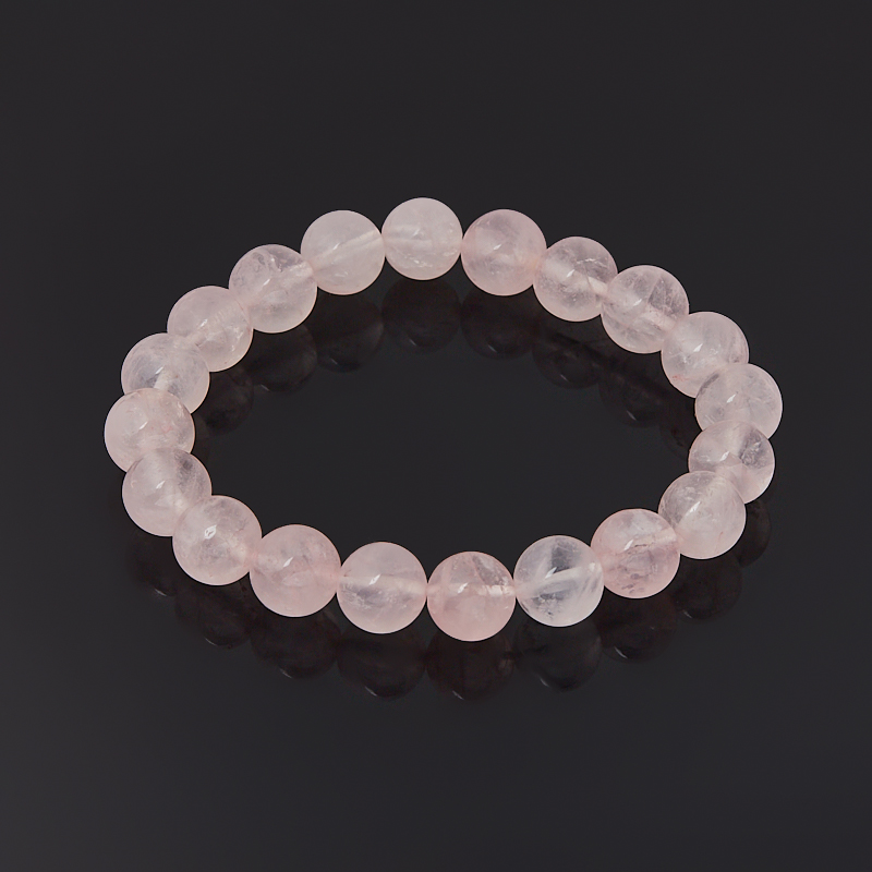 Браслет розовый кварц Бразилия 10 мм 17 см