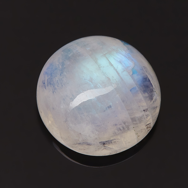 Кабошон лунный камень (адуляр) Индия (1 шт) 10 мм