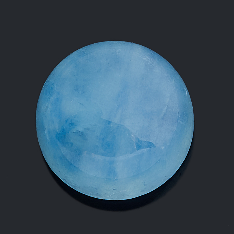 Кабошон аквамарин Бразилия (1&nbsp;шт) 10&nbsp;мм