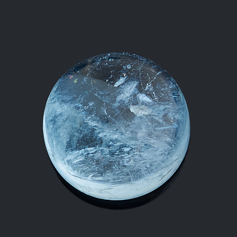 Кабошон аквамарин Бразилия (1&nbsp;шт) 10&nbsp;мм