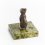 Котик змеевик Россия (бронза) 4 см