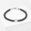 Браслет турмалин черный (шерл) Бразилия (сталь хир.) 4 мм 16 см (+3 см)