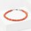 Браслет коралл оранжевый Индонезия ЮАР 4 мм 16 см (+3 см) (сталь хир.)