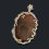 Кулон агат пейзажный Казахстан (серебро 925 пр. позолота, родир. бел.) овал