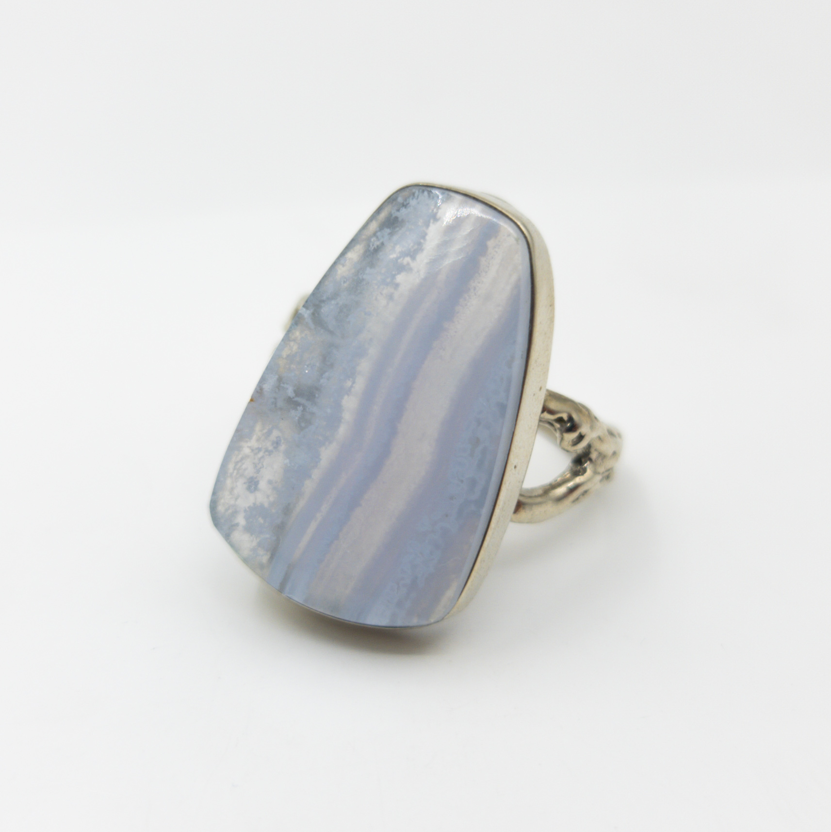 Кольцо агат голубой (дублет) Россия (нейзильбер) размер 17,5