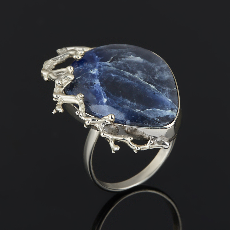 Кольцо содалит (дублет) Бразилия (нейзильбер) размер 17,5