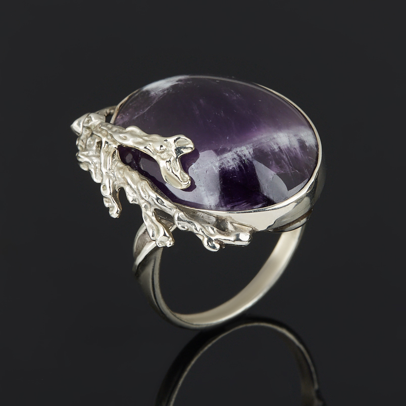 Кольцо аметист Бразилия (нейзильбер) размер 18
