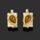Серьги янтарь Россия (серебро 925 пр. позолота, посеребр.)