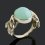 Кольцо хризопраз Казахстан (нейзильбер) размер 17