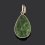 Кулон хромдиопсид Россия (нейзильбер) капля 4 см