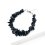 Браслет обсидиан черный Мексика (сталь хир.) 17 см (+3 см)