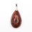 Кулон кварц с гематитом Бразилия (биж. сплав) капля 4-4,5 см