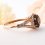 Кольцо раухтопаз Бразилия (серебро 925 пр. позолота) огранка размер 17