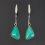 Серьги хризопраз Казахстан (нейзильбер)