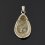 Кулон рутиловый кварц Бразилия (нейзильбер) капля 3,5 см