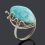Кольцо амазонит Россия (нейзильбер) размер 19
