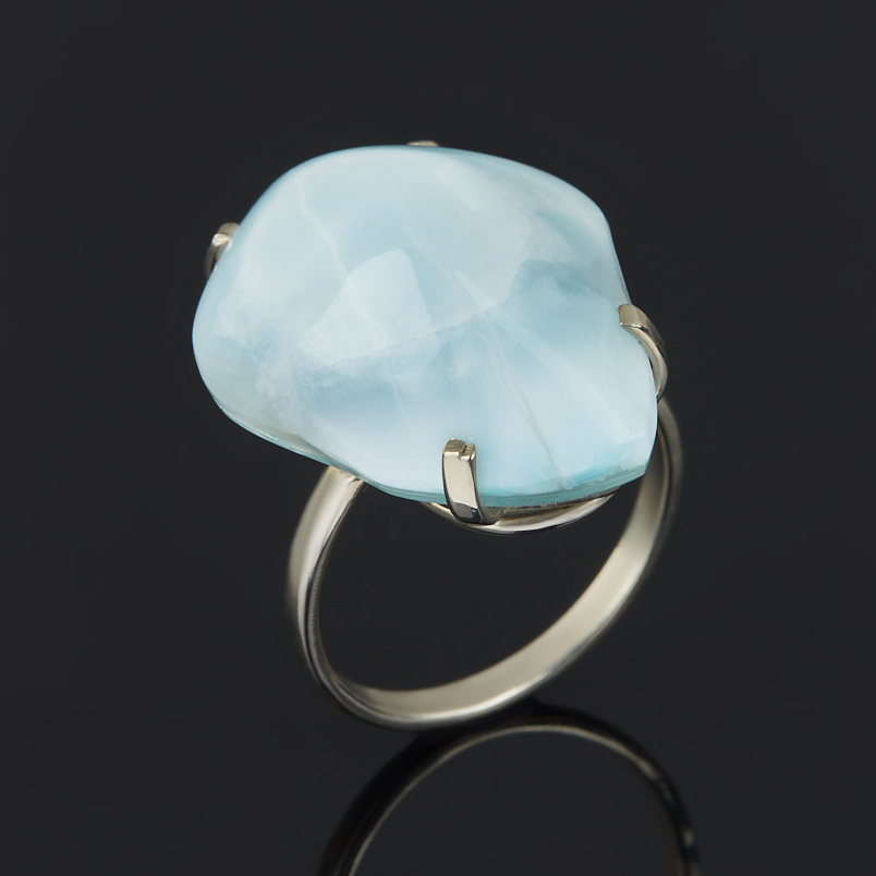 Кольцо ларимар Доминиканская Республика (нейзильбер) размер 18