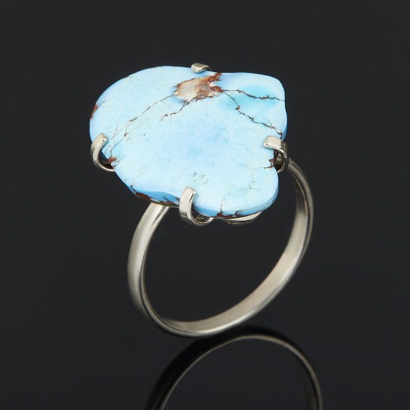 Кольцо бирюза (дублет) Казахстан (нейзильбер) размер 18,5