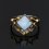 Кольцо агат сапфирин Намибия (серебро 925 пр. родир. черн. позолота) размер 17