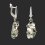 Серьги пирит Россия (нейзильбер) (дублет)