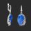 Серьги лазурит Россия (дублет) (нейзильбер)