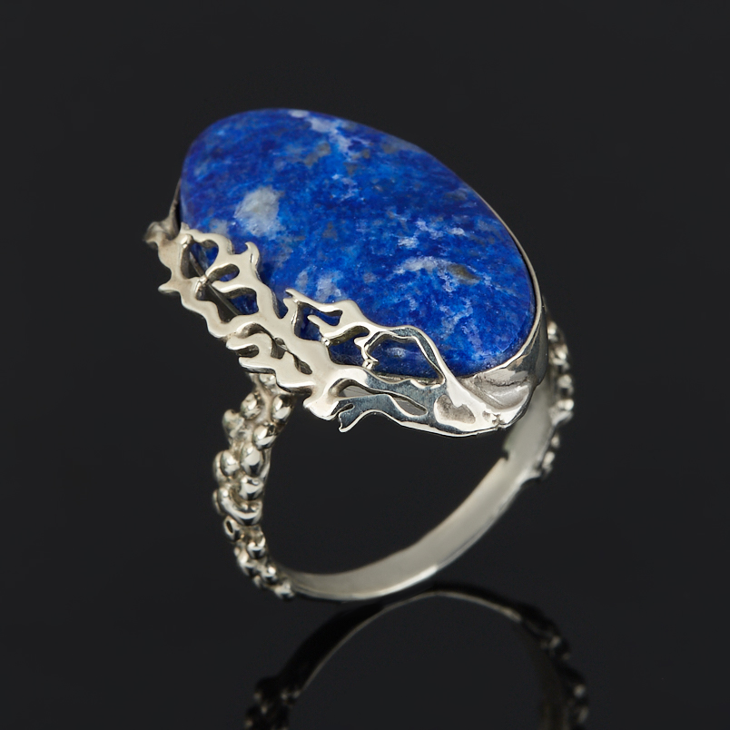 Кольцо лазурит (дублет) Россия (нейзильбер) размер 18,5