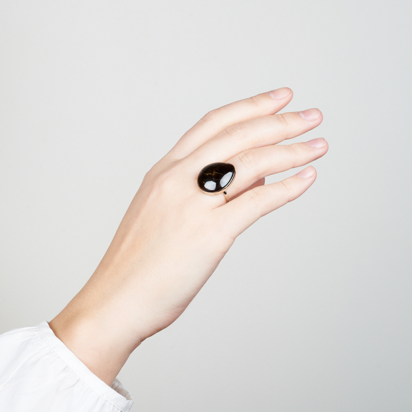 Кольцо гранат андрадит Россия (нейзильбер) размер 18