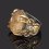 Кольцо рутиловый кварц Бразилия (серебро 925 пр. позолота, родир. черн.) размер 18