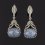 Серьги коралл Индонезия (серебро 925 пр. оксидир.)
