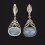 Серьги коралл Индонезия (серебро 925 пр. оксидир.)
