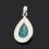 Кулон амазонит Россия (серебро 925 пр. позолота, посеребр.) капля