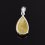 Кулон янтарь Россия (серебро 925 пр. посеребр.) капля