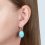 Серьги амазонит Перу (серебро 925 пр.)