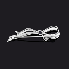 Брошь сапфир Индия (серебро 925 пр. родир. бел.) огранка