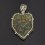 Кулон клинохлор (серафинит) (дублет) Россия (нейзильбер) 6 см