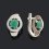 Серьги изумруд Колумбия (серебро 925 пр. родир. бел.) огранка