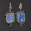 Серьги лазурит Россия (нейзильбер, биж. сплав)