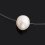Кулон жемчуг белый Гонконг (сталь хир.) на леске