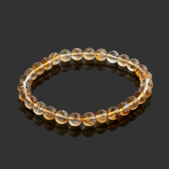 Браслет цитрин Бразилия 6 мм 17 см