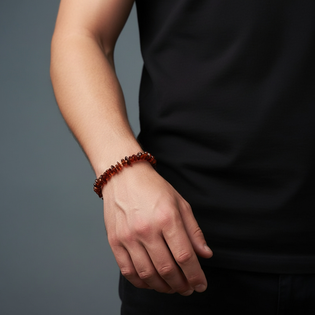 Браслет янтарь Россия 18 см