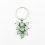 Брелок авантюрин зеленый Индия (биж. сплав, сталь хир.) 3 см