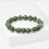 Браслет нефрит зеленый Россия (биж. сплав) 12 мм 19 см