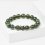 Браслет нефрит зеленый Россия (биж. сплав) 12 мм 19 см