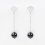 Серьги турмалин черный (шерл) Бразилия (сталь хир.) пуссеты