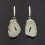 Серьги агат серый Индия (биж. сплав родир. бел.)