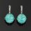 Серьги амазонит Россия (серебро 925 пр. родир. бел.)