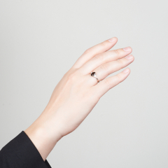 Кольцо раухтопаз Бразилия (серебро 925 пр. родир. бел.) огранка размер 17