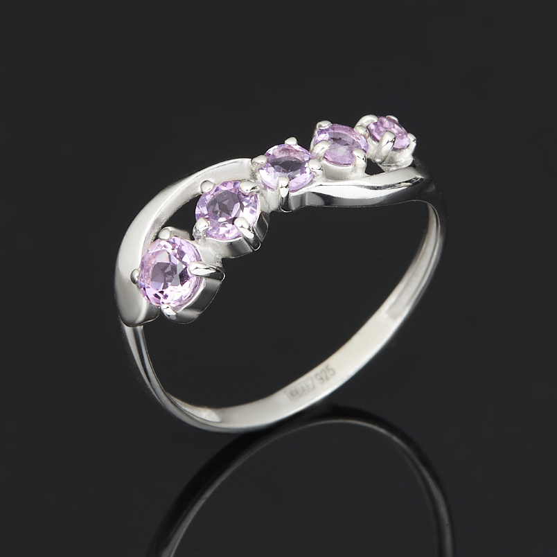 Кольцо аметист Бразилия (серебро 925 пр. родир. бел.) огранка размер 17,5